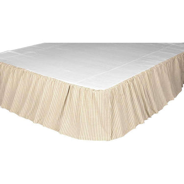 Joanna King Bed Skirt Golden Tan, Creme VHC Brands - The Fox Decor